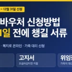 에너지바우처 신청방법, 12월 31일 전에 챙길 서류 정리