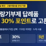 고향사랑기부제 답례품, 기부액 30% 포인트로 고르는 방법