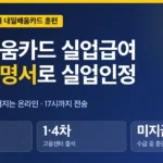 내일배움카드 실업급여, 훈련 수강증명서 4주 1번으로 실업인정